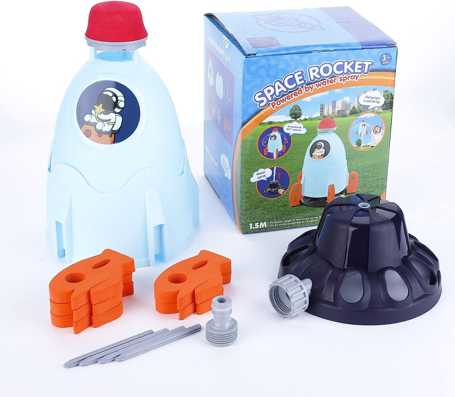 Jouets Rocket Sprinkler - Fusée à Eau Extérieur, Jouet Arrosage pour Enfants dog