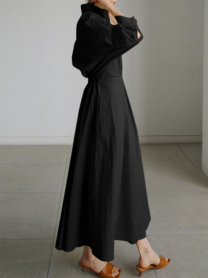 Robe longue Juliette beige pour femmes avec poches pratiques et confort ultime do