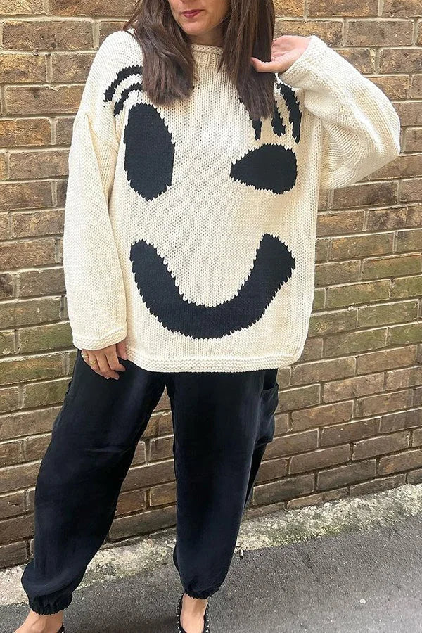 Pull tricoté éthique Kayla en coton beige pour une allure classique et élégante d