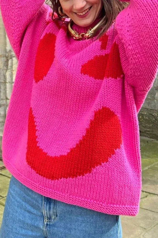 Pull tricoté éthique Kayla en coton rose pour une note de douceur et de féminité