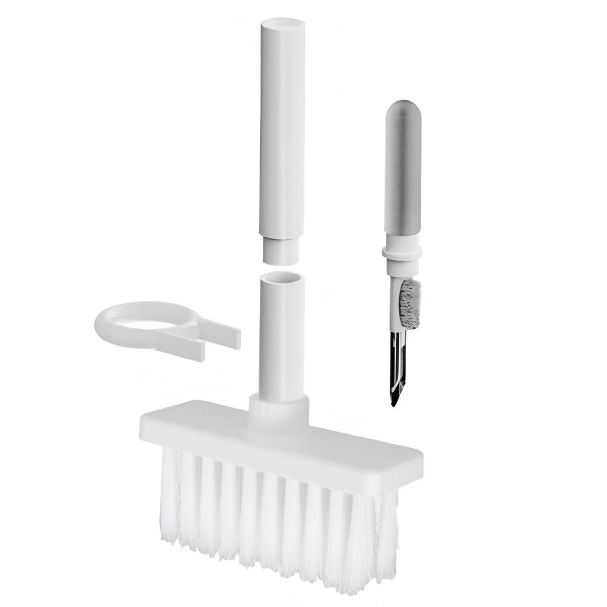 Compact and Efficient White Keyboard Cleaning Brush Kit by Juiil travel bottl