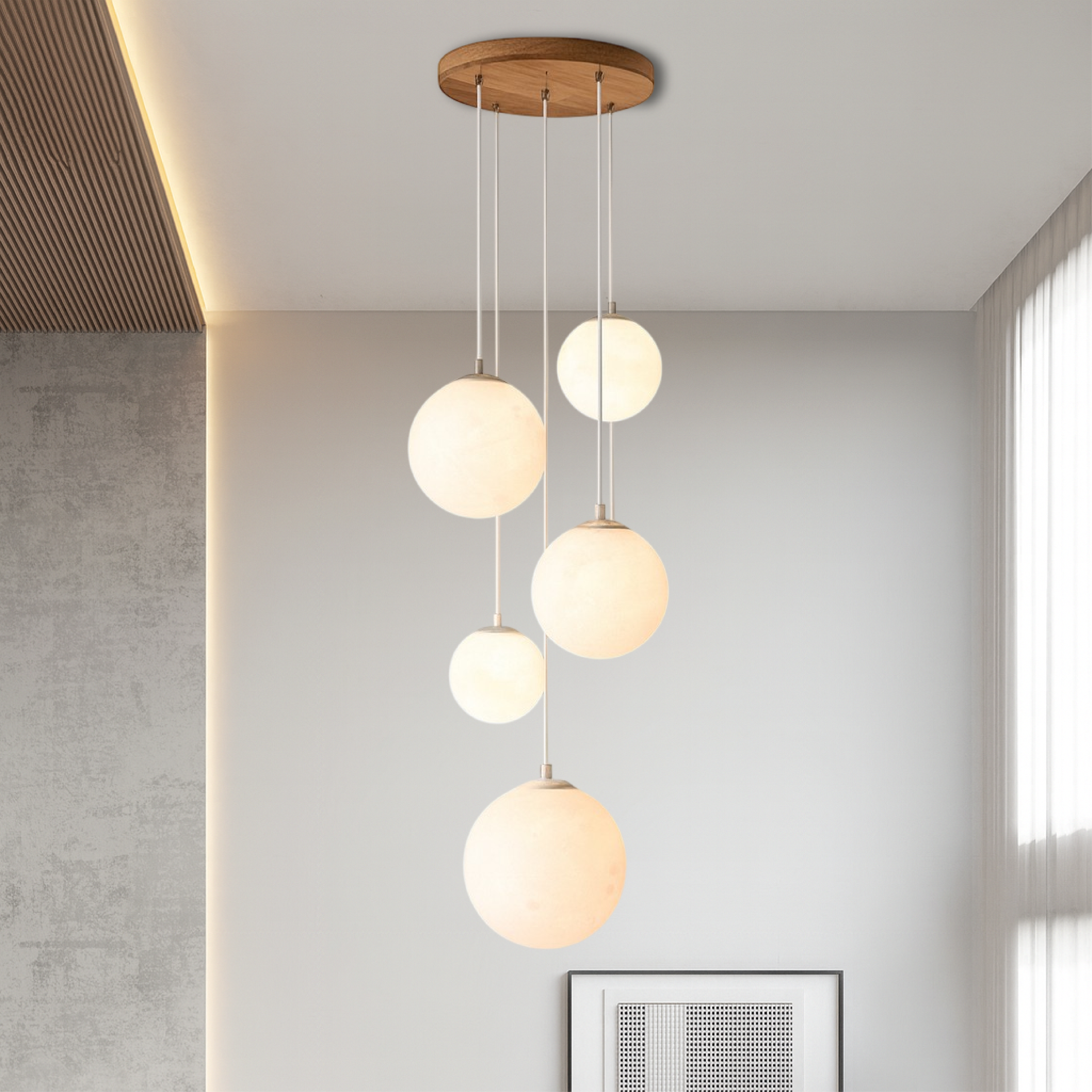 Nordic Staircase Chandelier Moonlamp