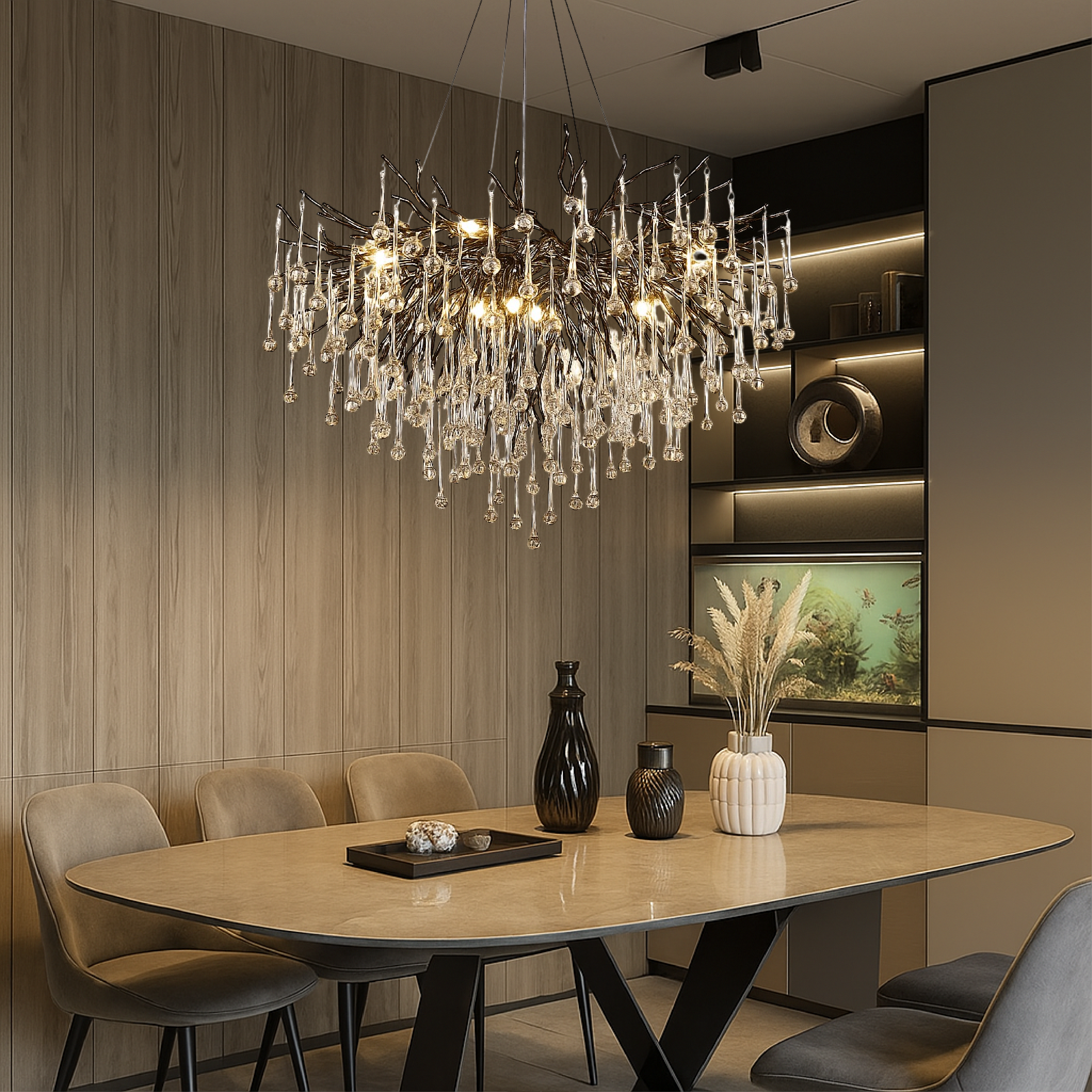 Black Raindrop Chandelier