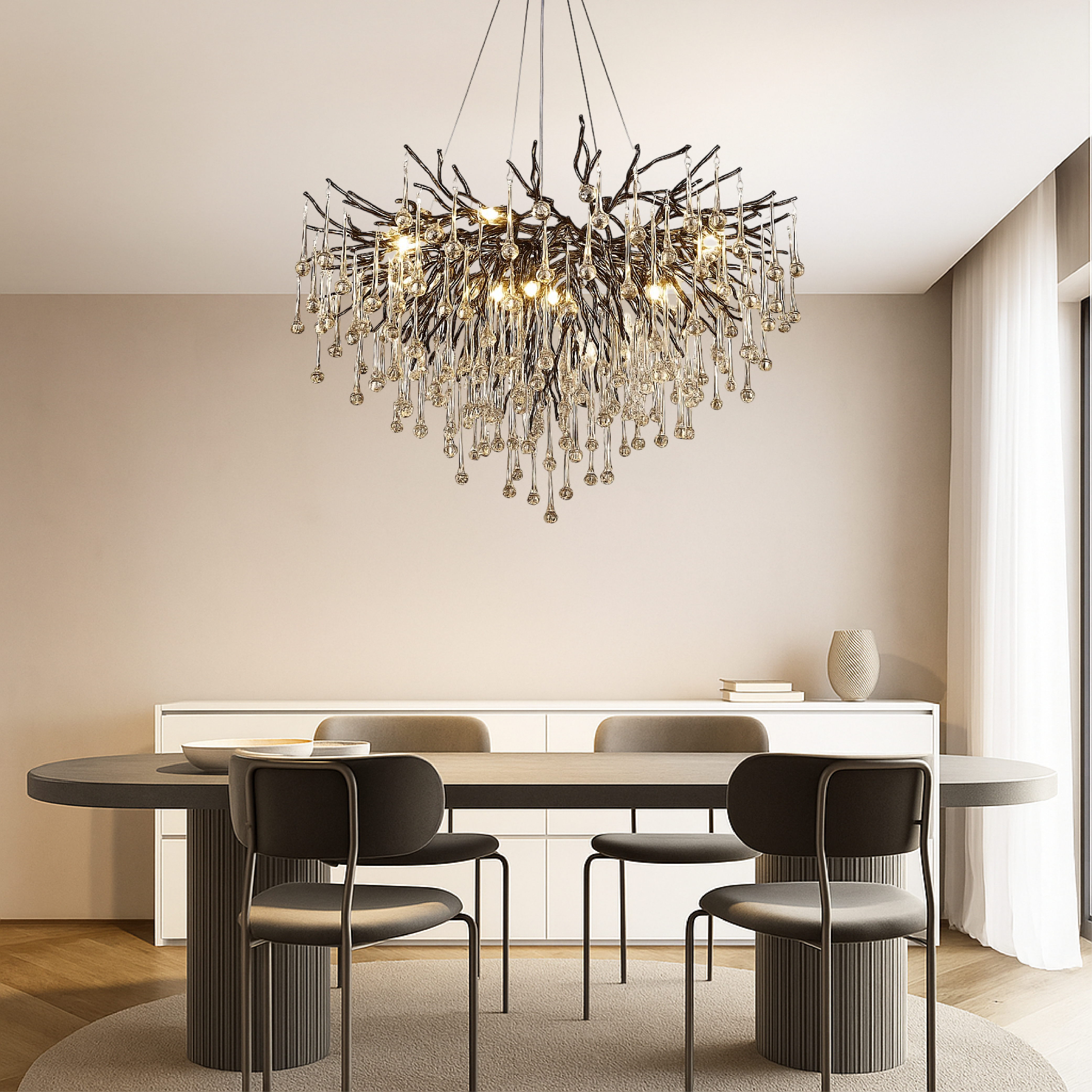 Black Raindrop Chandelier