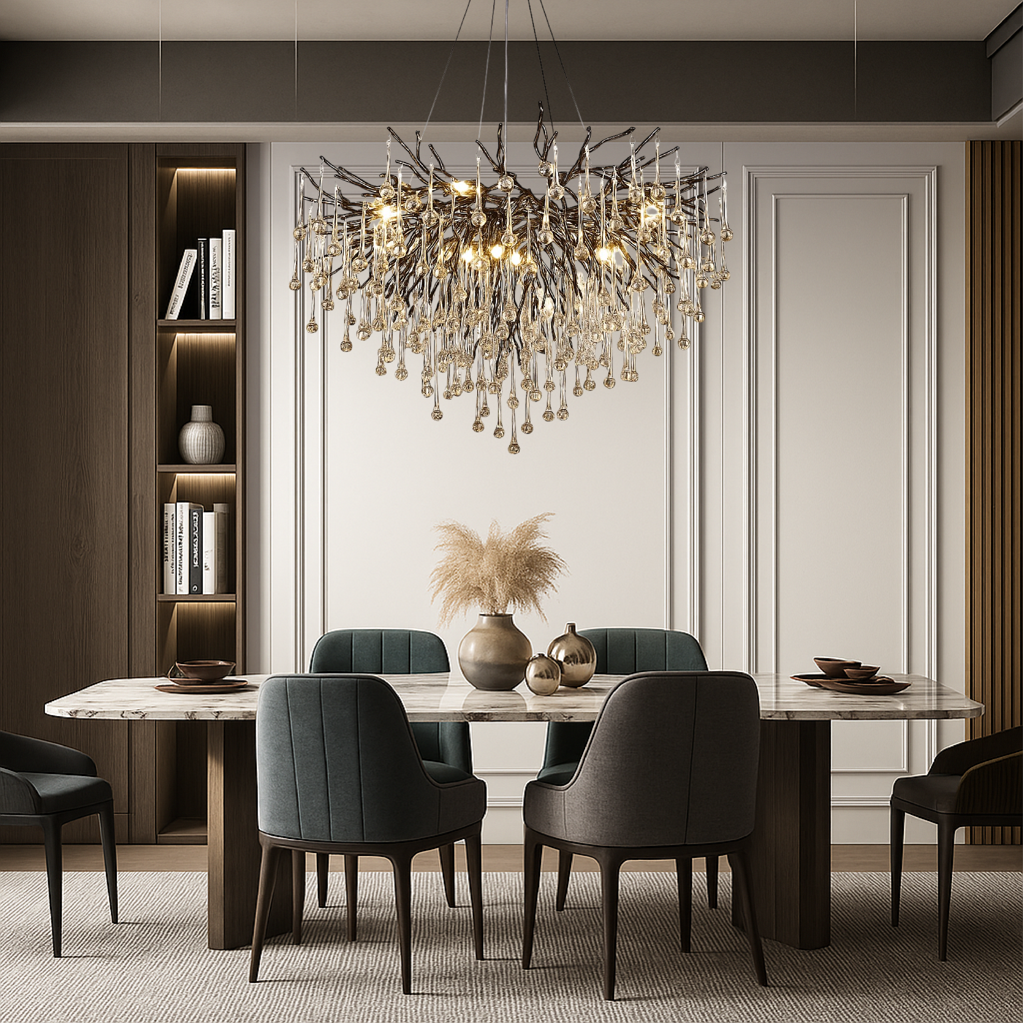 Black Raindrop Chandelier