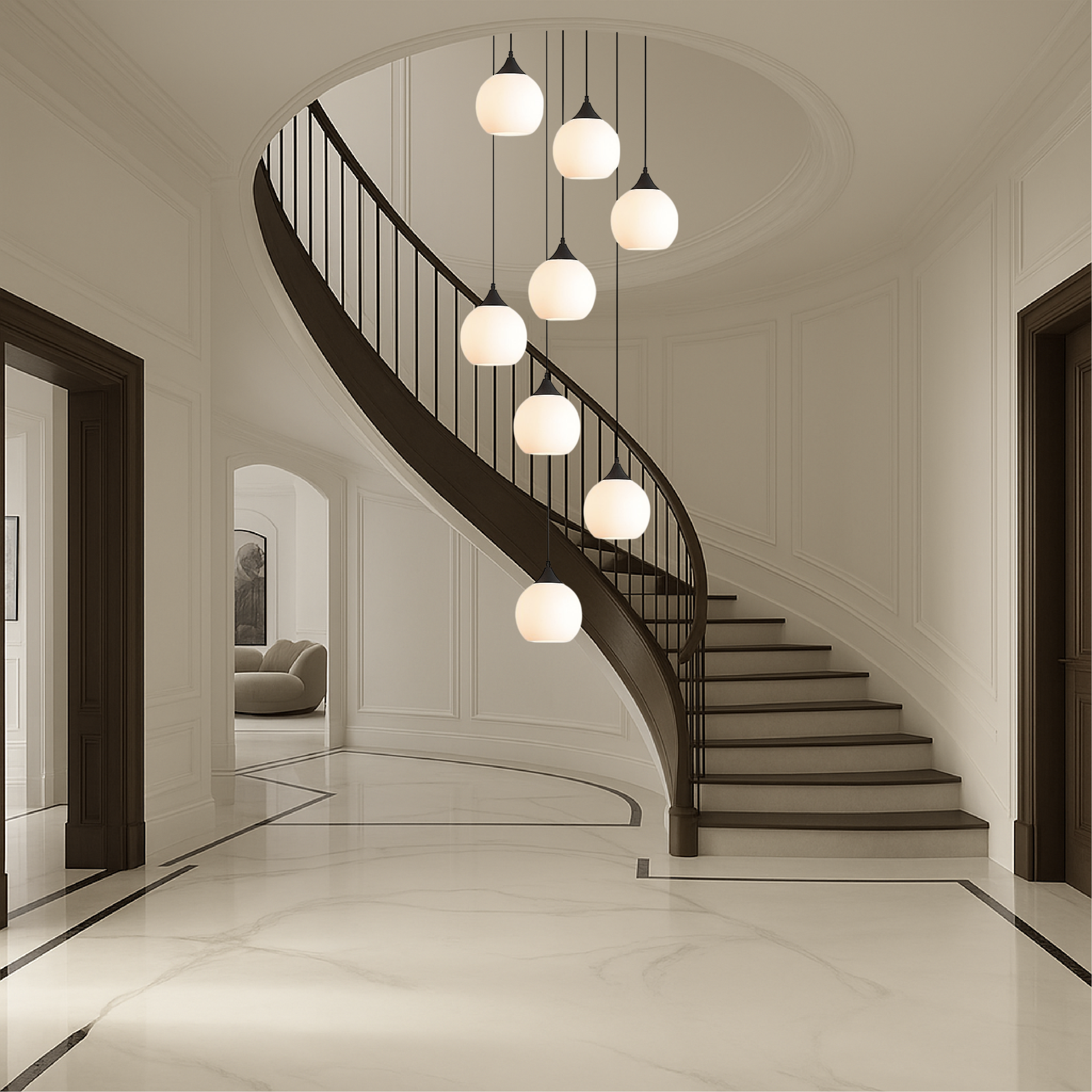 Chandelier of the Staircase of the Villa of Gade