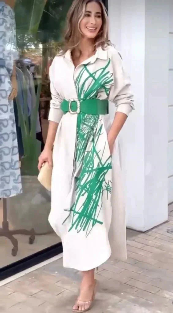 Robe La Lisa bicolore de luxe en tissu polyester pour femme élégante travel b