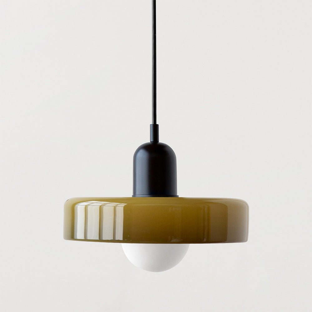 Lampe Suspendue Bauhaus en Verre Coloré - Décoration Intérieure Moderne trave