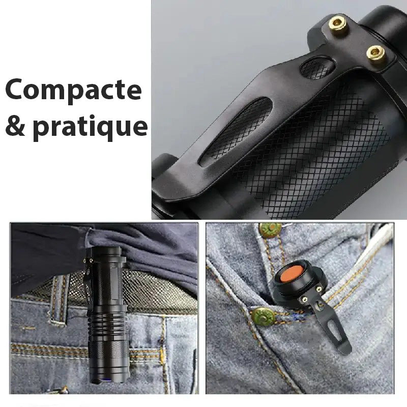 Lampe de Poche LED UV 395nm pour détecter les taches sur les billets de banque do