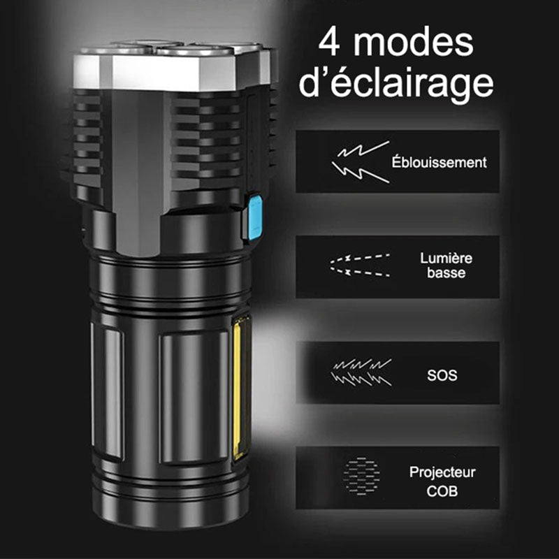 Lampe torche rechargeable avec mode d'éclairage ajustable travel bottle leak-