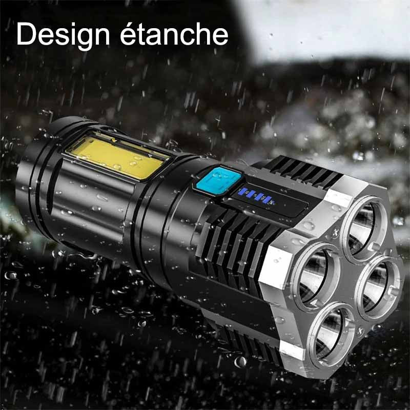 Lampe torche puissante LED rechargeable pour camping et extérieur travel bott