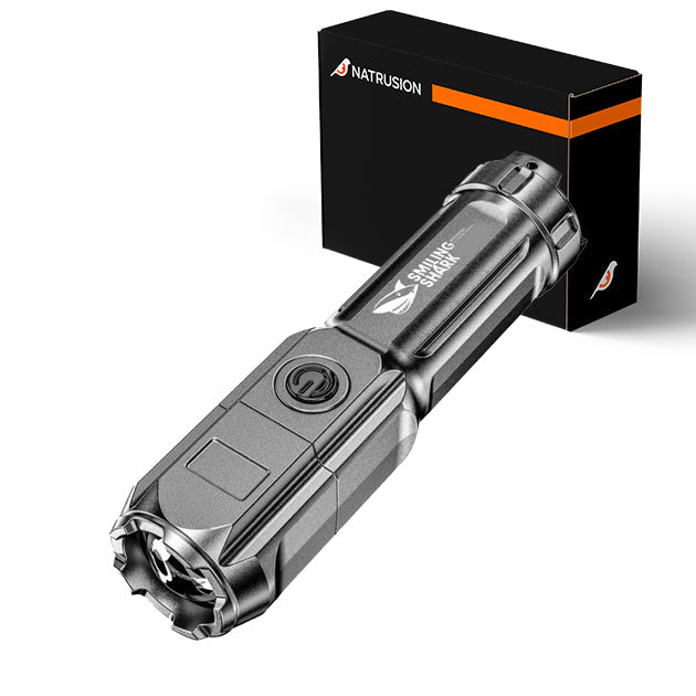 Lampe torche puissante et rechargeable avec zoom ajustable pour éclairage précis