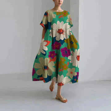 Robe décontractée et élégante à imprimé floral en LX- pour un look chic et moderne