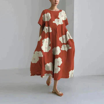 Robe décontractée et élégante à imprimé floral en LX- pour une élégance décontractée