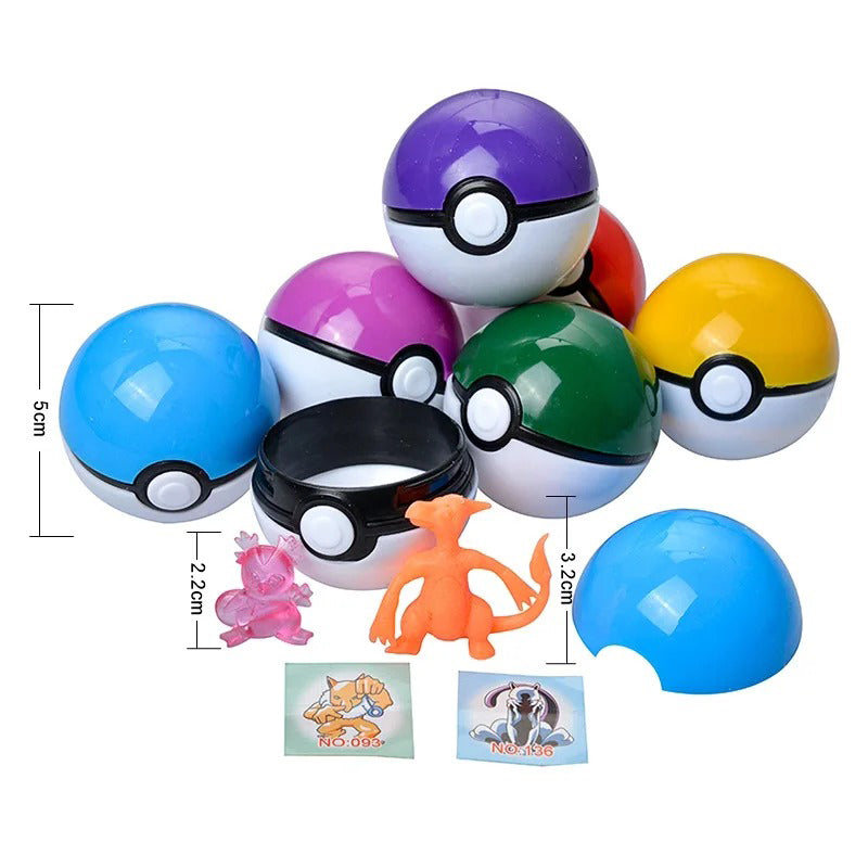 Lot de Pokéballs avec Mini Figurines - Jouets Pokémon authentiques travel bot