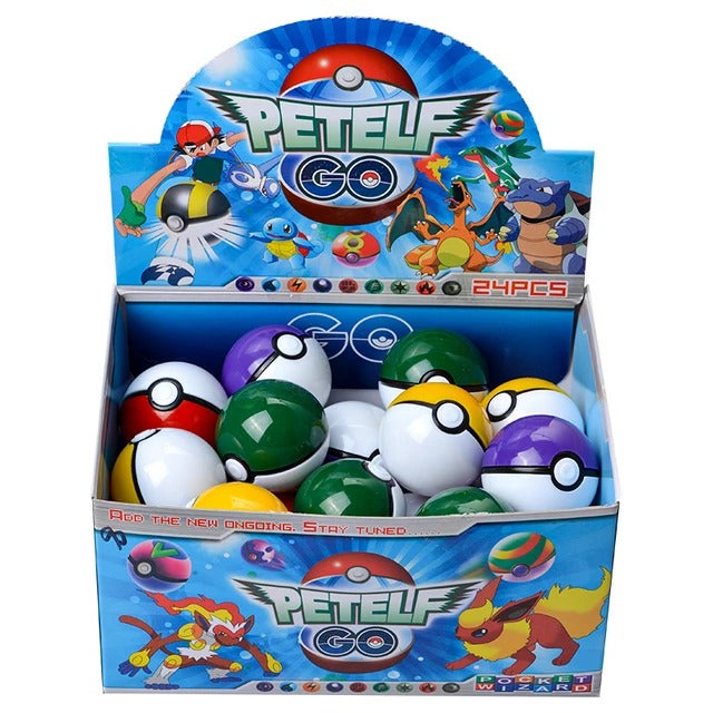 Lot de Pokéballs avec Mini Figurines - Pokéballs Multicolores avec Mini Figurines Pokémon