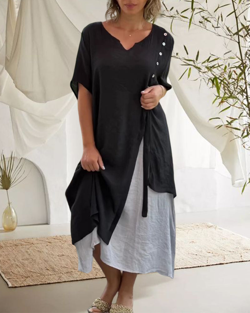Robe asymétrique Louise en Noir | Coupe flatteuse et élégance moderne pour grandes occasions