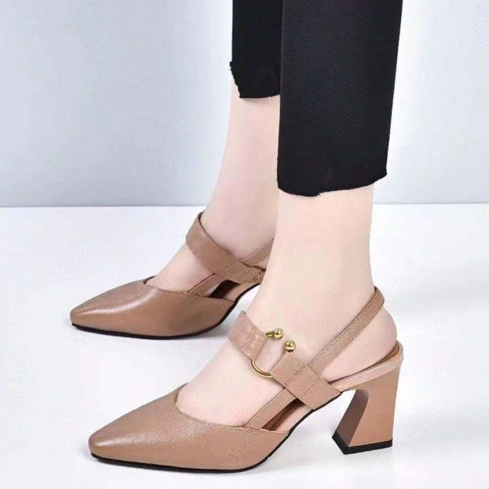 Sandales à Talons Hauts Élégantes Luisa en Marron - Matériau de Qualité et Look Sophistiqué