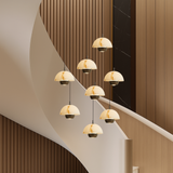 Natural Marble Staircase Chandelier with 8 Heads