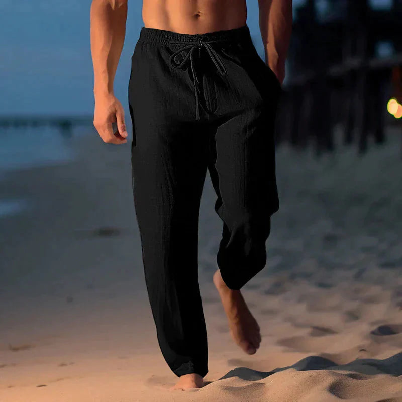 Pantalon d'été en lin pour hommes Marcel | Confort léger et luxe lin travel b