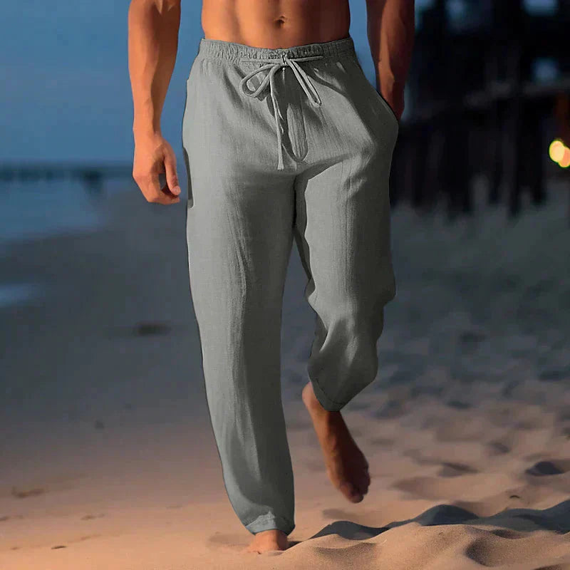 Pantalon d'été en lin pour hommes Marcel | Confort léger et luxe lin travel b
