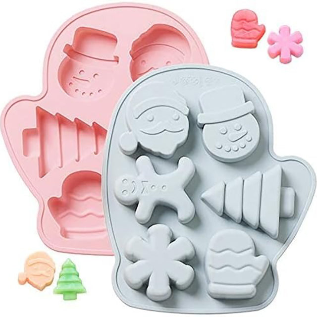 Moules en silicone pour gâteaux de Noël réutilisables et faciles à nettoyer t