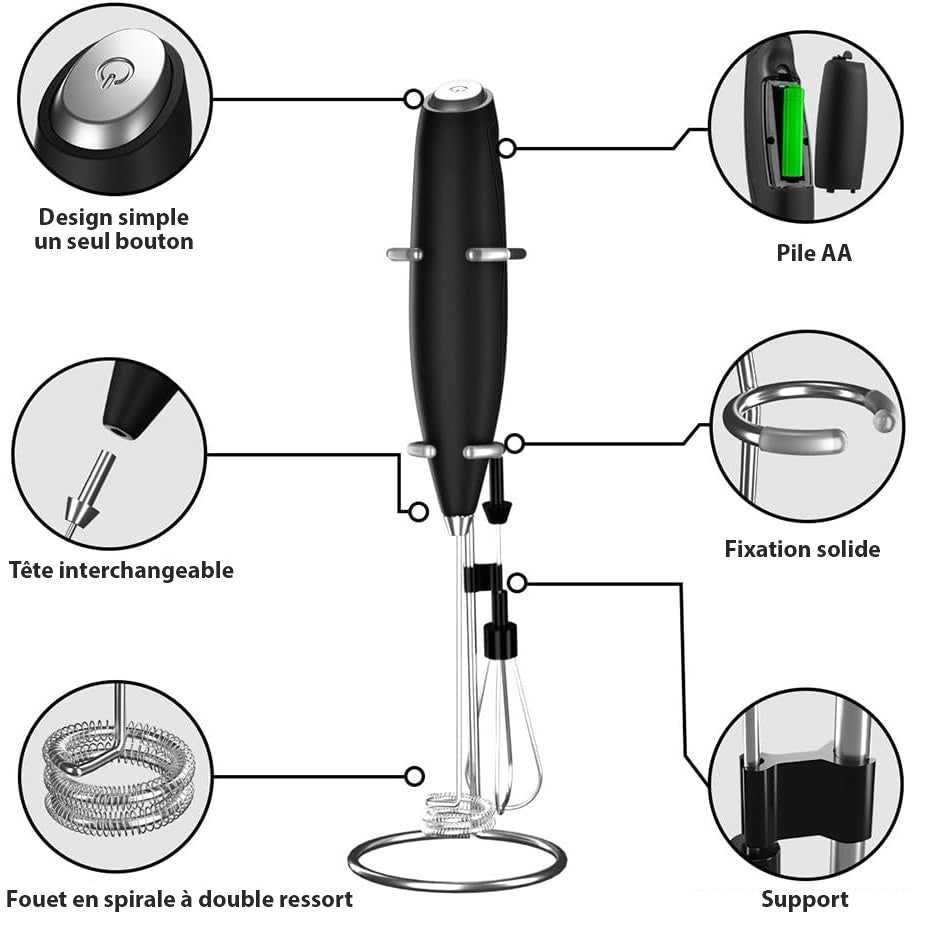 Mousseur à Lait Électrique PowerMilk pour des boissons chaudes parfaitement préparées