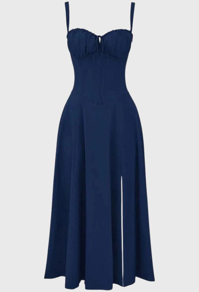 Robe d'Été à Fleurs Nathalie - Bleu, Luxe et Design Élégant travel bottle lea