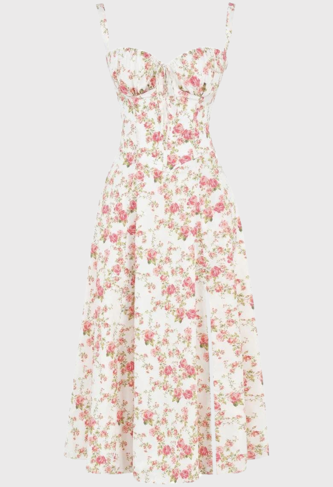 Robe d'Été à Fleurs Nathalie - Fleur de rose, Élégance et Confort travel bott