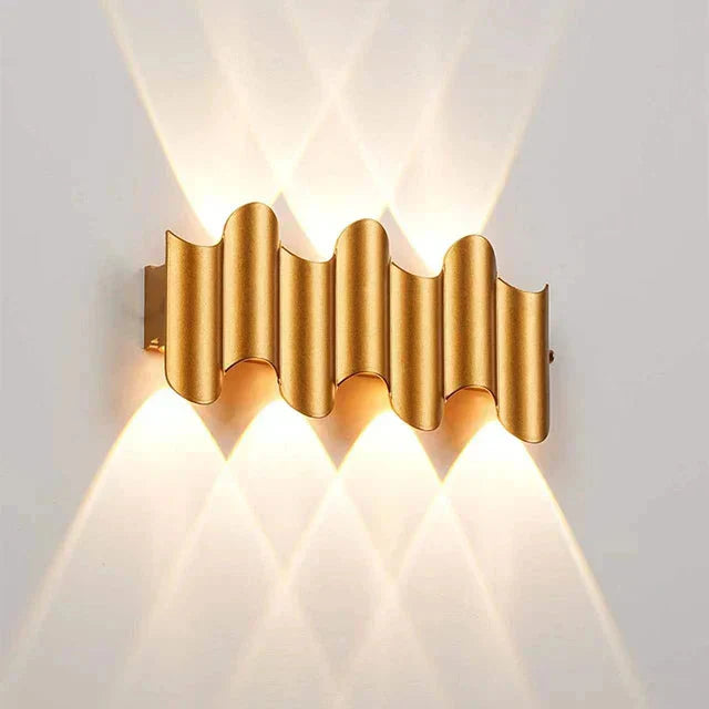 Applique Murale Moderne Doré 7W - Éclairage Intérieur Chaleureux et Moderne t