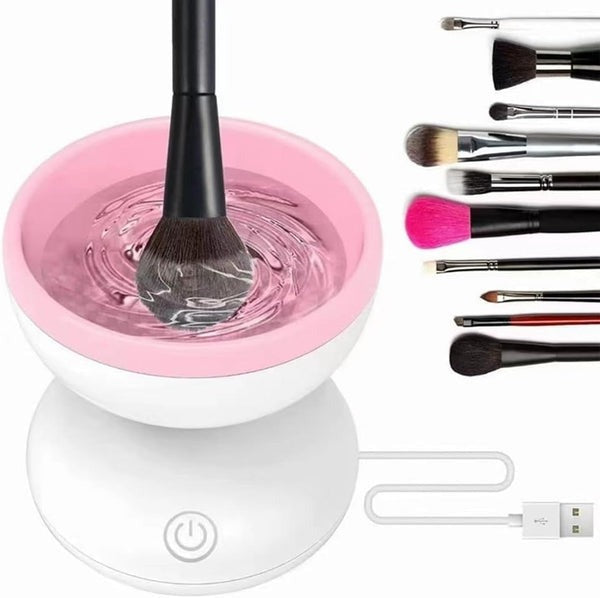Nettoyeur de pinceaux maquillage électrique - Élimine les Bactéries pour une Peau Claire