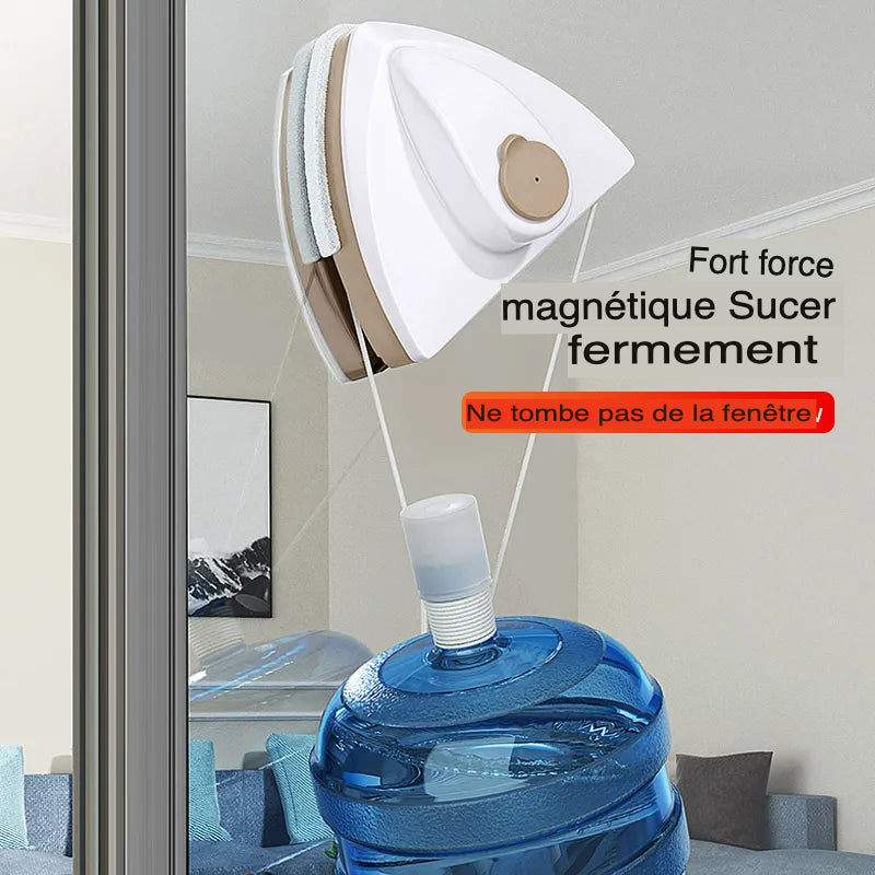 Nettoyeur de vitres magnétique - Fixation sur aération pour une installation facile