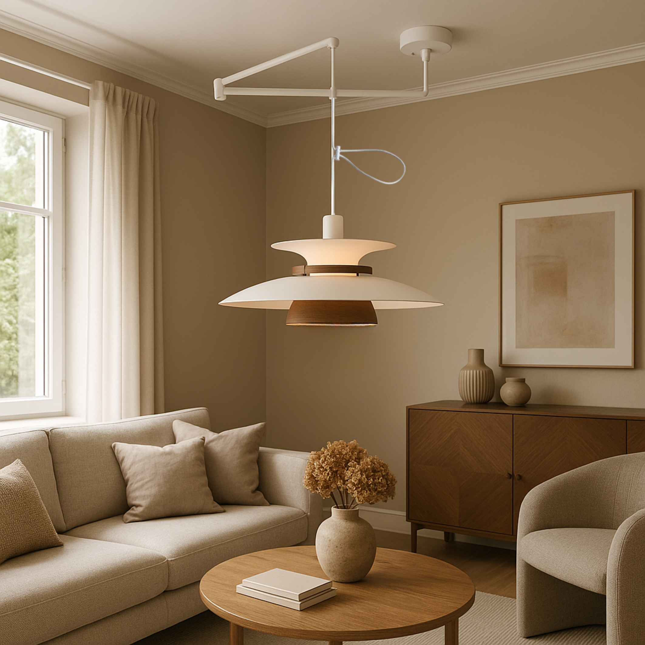 Merado articulated arm pendant lamp