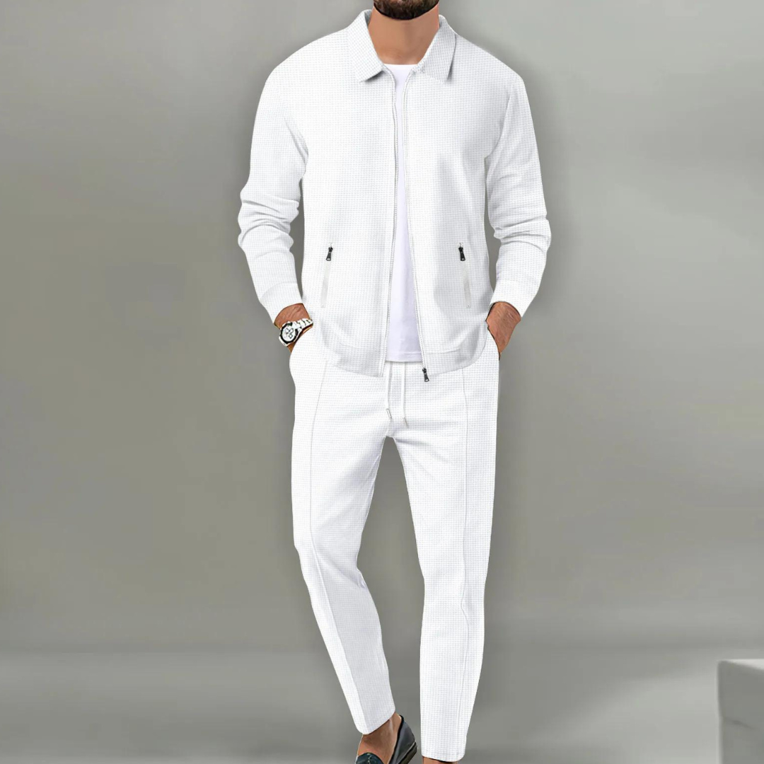 Tricot pour hommes Nicolas en blanc, pour une coupe parfaite et une impression durable