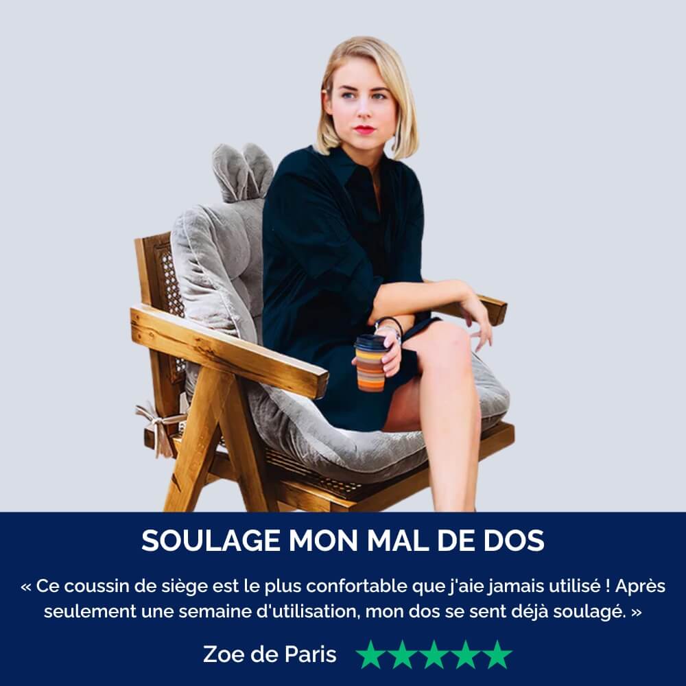Coussin Coccyx Ergonomique NuageDouceur • Confort Suprême - Confort Assise Recommandé