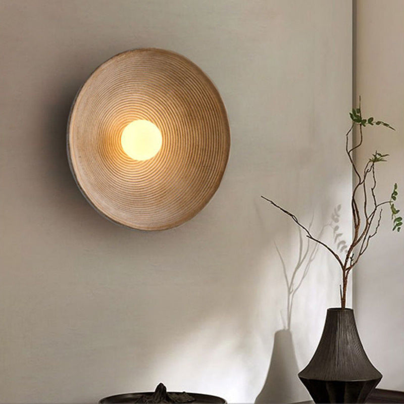 Japanese wooden wall lamp