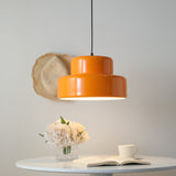 Italian orange Bauhaus pendant lamp