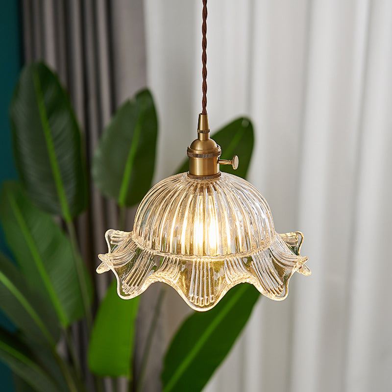 Vintage transparent pendant lamp
