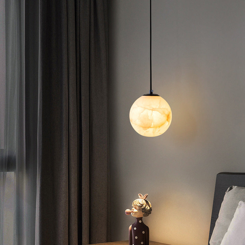 Spherical Marble Pendant Lamp