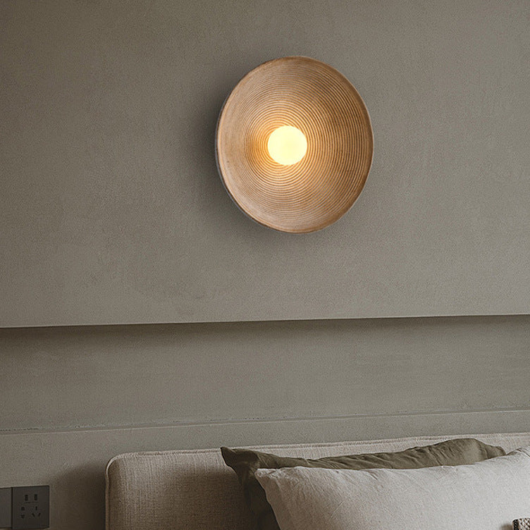 Japanese wooden wall lamp