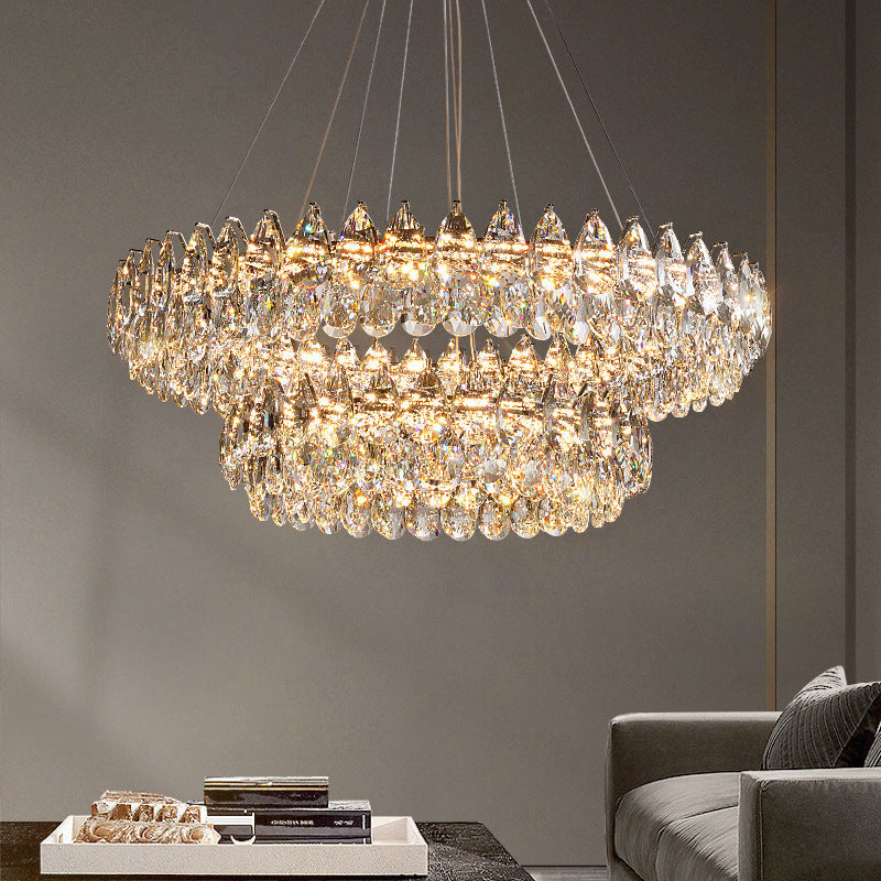 Crystal ring chandelier