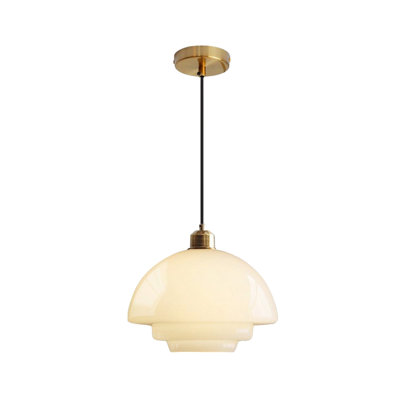 Milky white glass pendant light