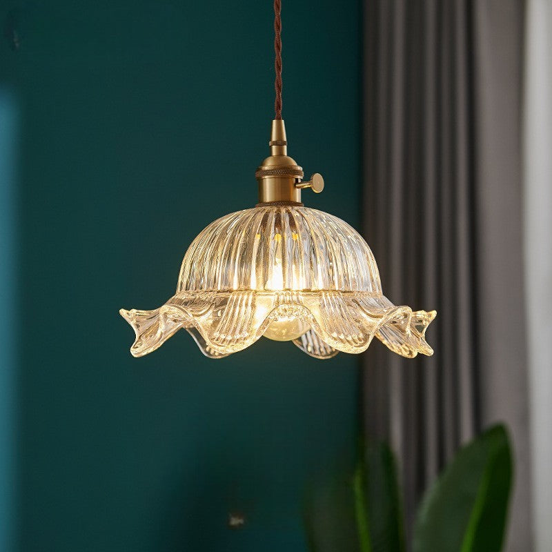Vintage transparent pendant lamp