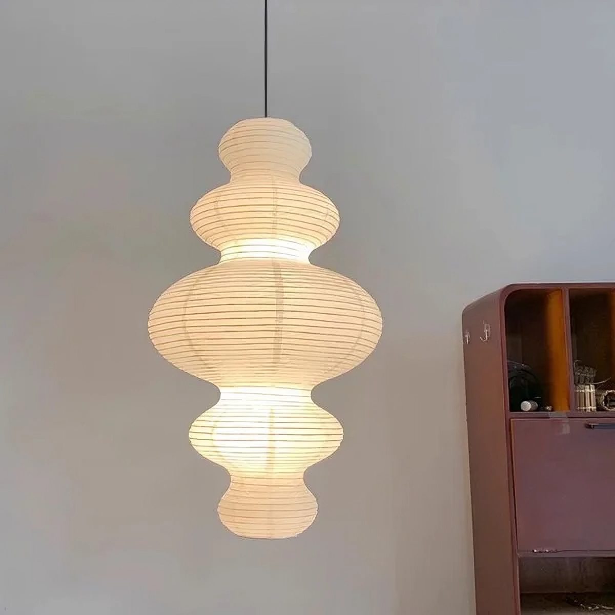 Multilayer rice paper hanging lamp