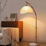 Cultural bamboo floor lamp