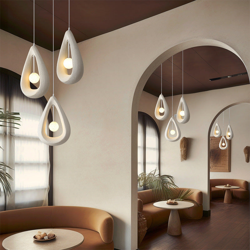 Japandi Oval Pendant Light