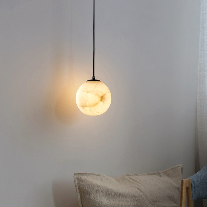 Spherical Marble Pendant Lamp