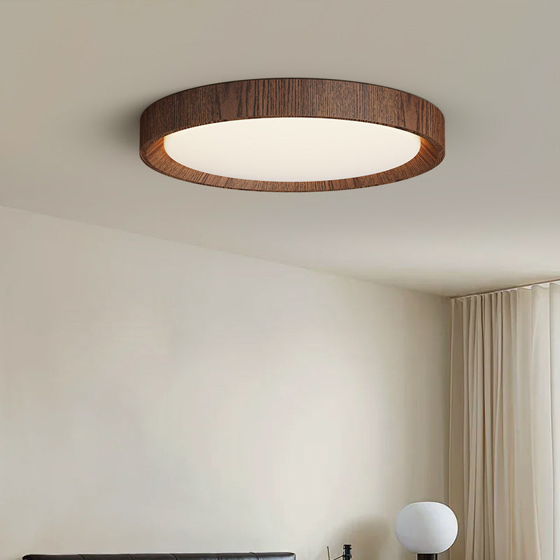 Dark wood ceiling light