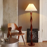 Japanese walnut floor lamp
