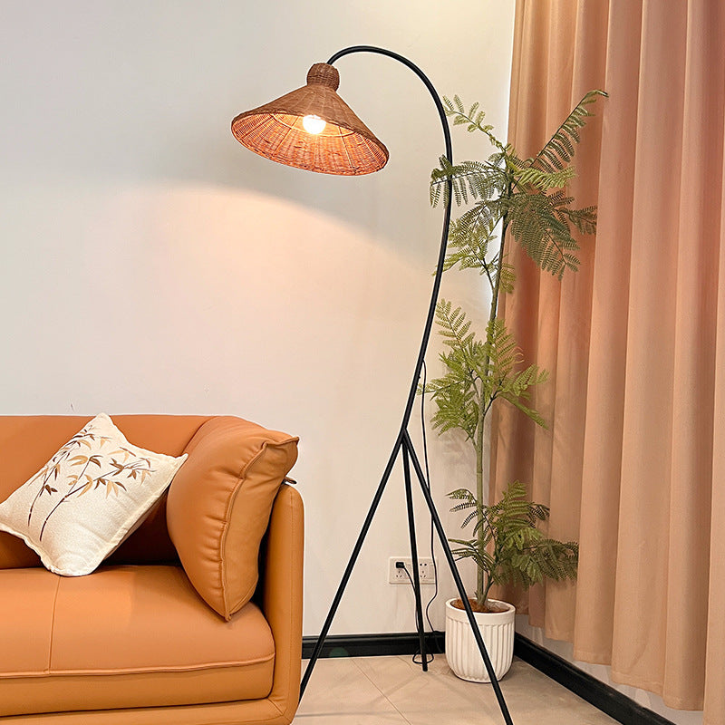 Bamboo floor lamp
